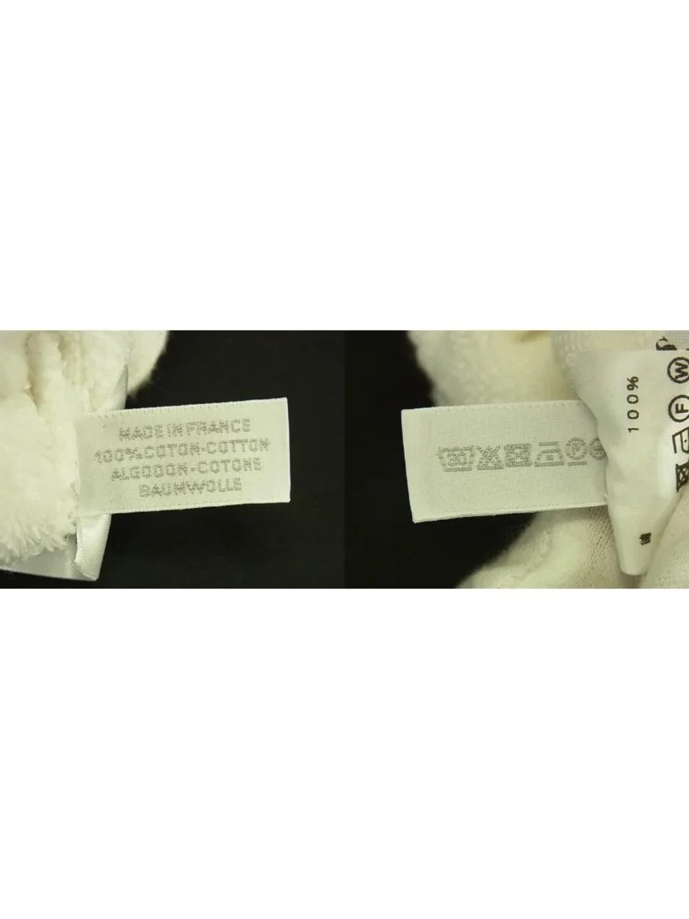 Hermes Cotton 100% Rabbit Baby Bib Body Mittens Set Ivory